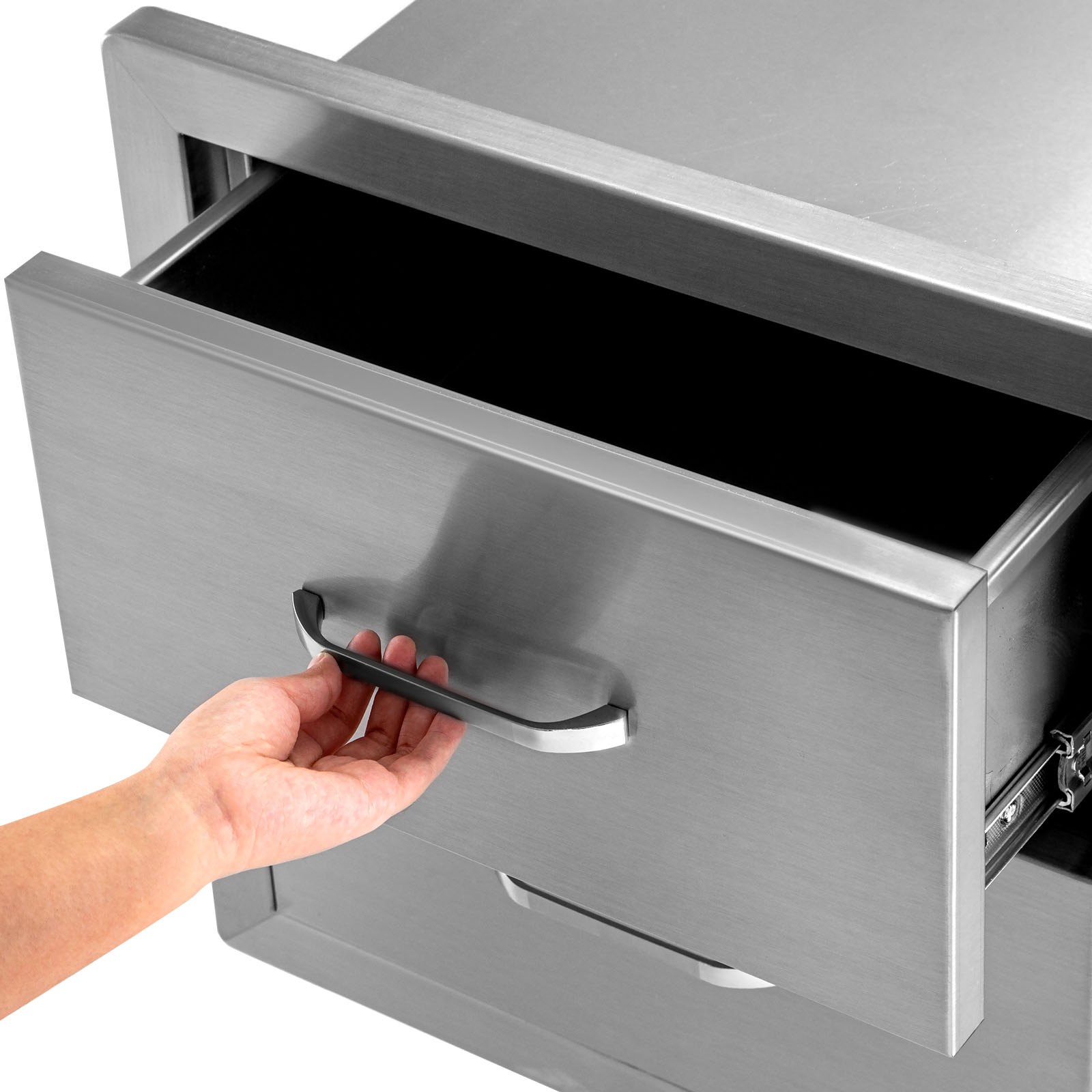 Vevor Stainless Steel Outdoor Kitchen Drawers Outdoor 18 X 18 X 24 In For Bbq VEVOR US