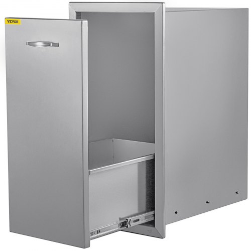 VEVOR BuiltIn Trash Drawer With PullOut Tray Stainless Steel Outdoor Kitchen Drawer VEVOR US