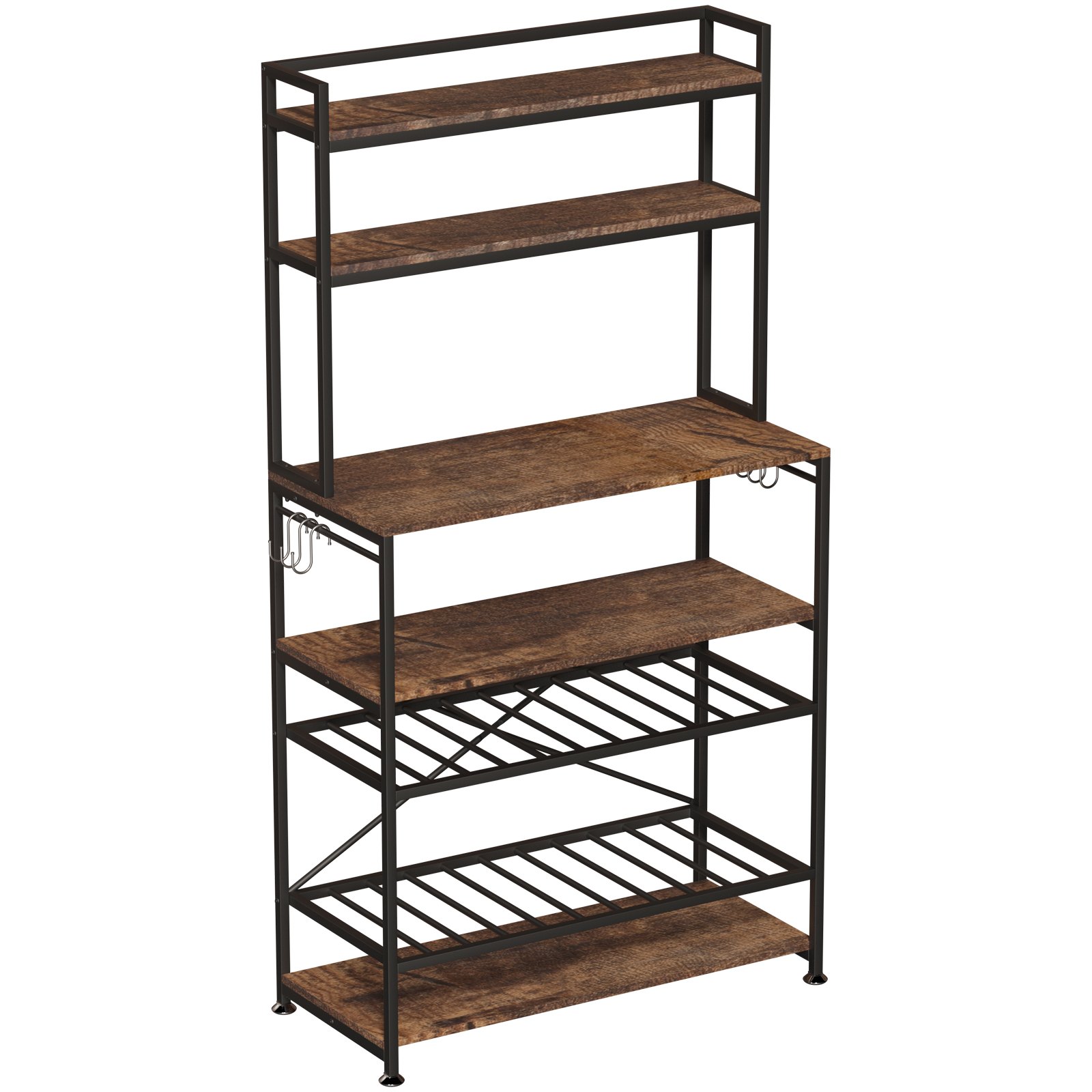 VEVOR Kitchen Baker's Rack, Coffee Bar, 6Tier Microwave Oven Stand