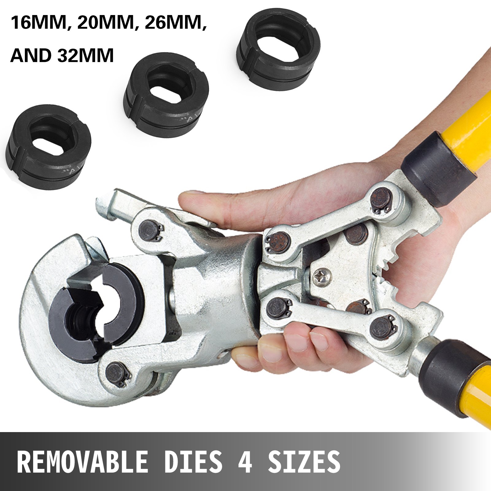 VEVOR Vevor Pipe Crimping Pliers Hand Press Kit+6 Pieces Tool 16-32mm ...
