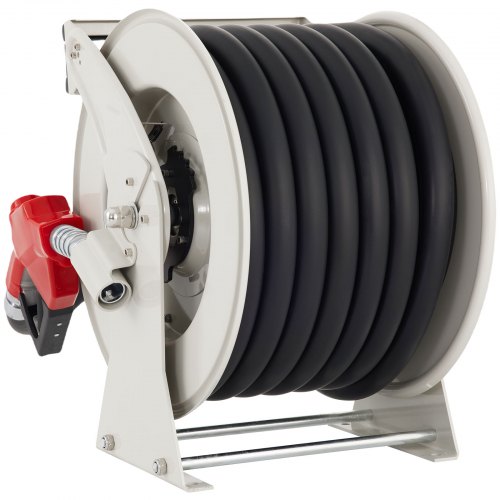 VEVOR Fuel Hose Reel, 1" x 50' Extra Long Retractable Diesel Hose Reel, Heavyduty Steel