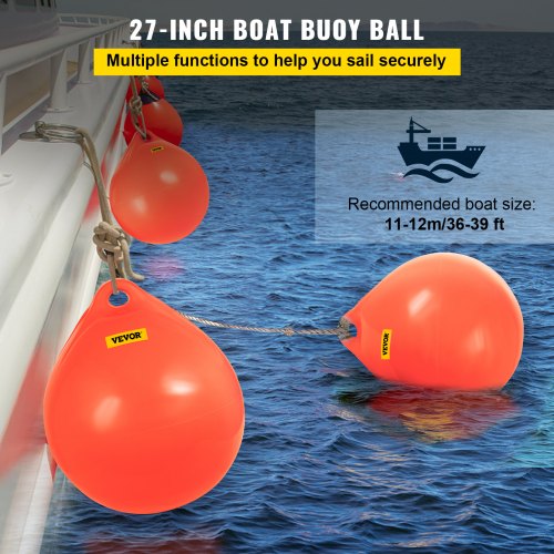 Vevor Boat Buoy Ball 27 Diameter Inflatable Heavy Duty Marine Grade