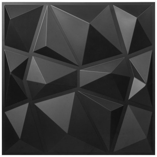 13 Pack 3D Wall Panels Black Color Wall Design Decor | VEVOR US