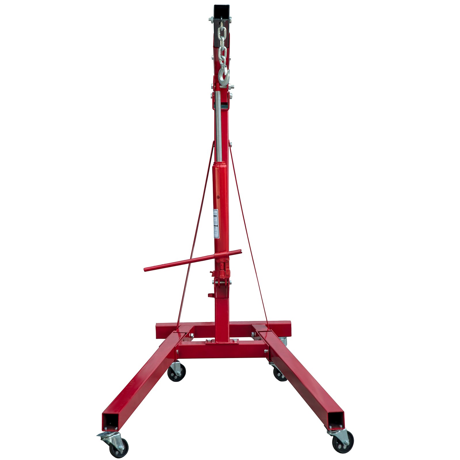 VEVOR Folding Engine Crane, 4400lbs Lifting Capacity Shop Crane, 2Ton Hydraulic Engine Hoist