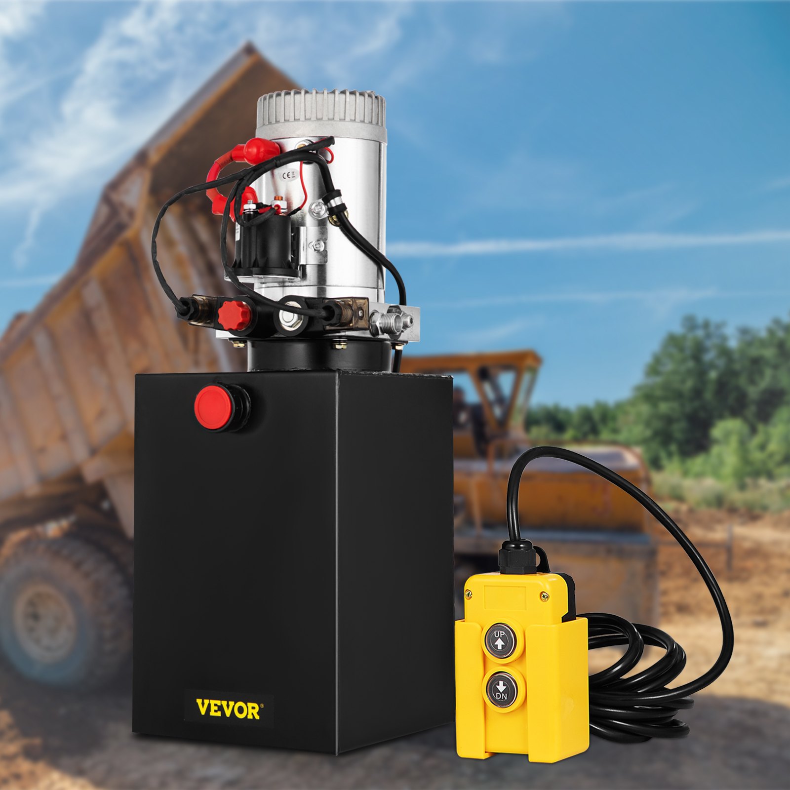 VEVOR Hydraulic Pump Double Acting Hydraulic Power Unit 12V DC Dump ...