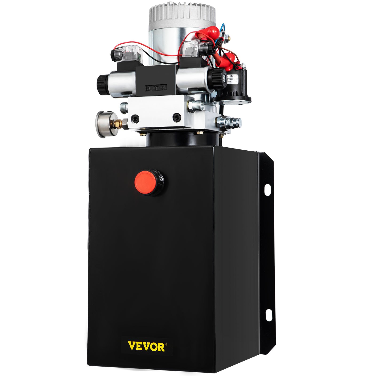 VEVOR Hydraulic Power Unit 12 Volt Dump Trailer Hydraulic Pump Double Acting 15 Quart Hydraulic