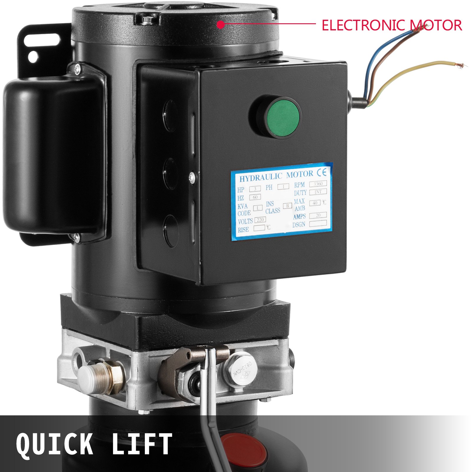 Car Lift Hydraulic Power Unit Hydraulic Pump 220v 60hz 10l Single Phase