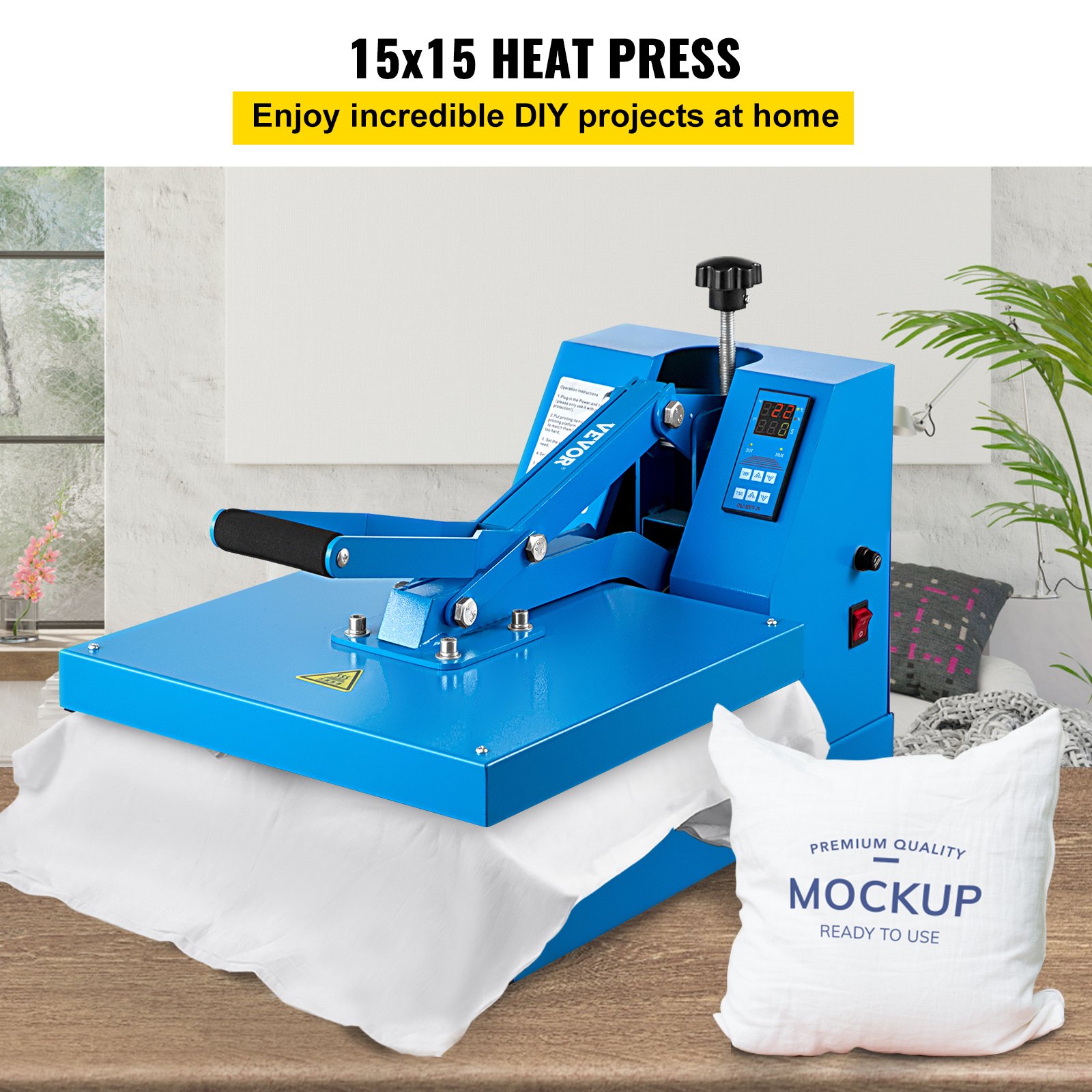 VEVOR Heat Press 15X15 Inch Heat Press Machine Industrial Quality Power T Shirt Heat Press