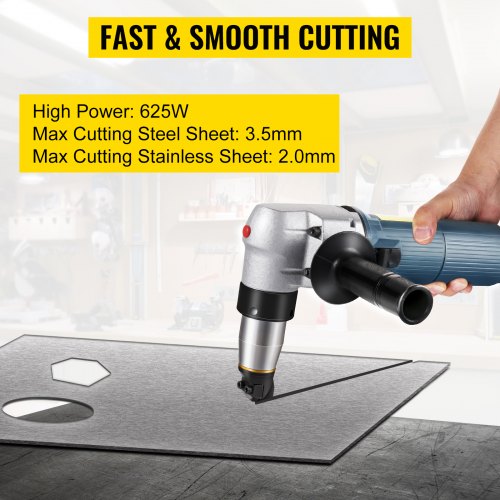 VEVOR Electric Metal Nibbler 625W Nibbler Metal Cutter 1000RPM High Speed Rotor 0.16in/4mm Metal