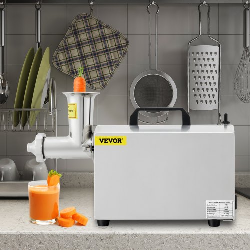 VEVOR Commercial Wheatgrass Juicing Machine, 80 Juice Yield, Slow