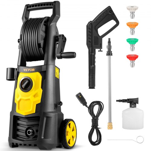 VEVOR Electric Pressure Washer, 2000 PSI, Max 1.65 GPM Power Washer w