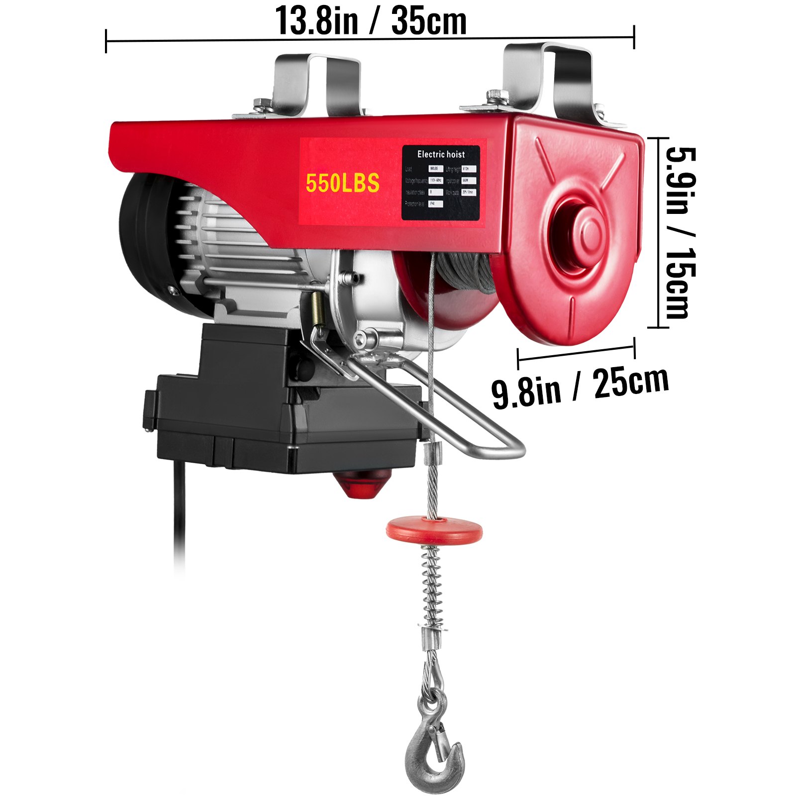 VEVOR Electric Hoist 550LBS With Wireless Remote Control & Single