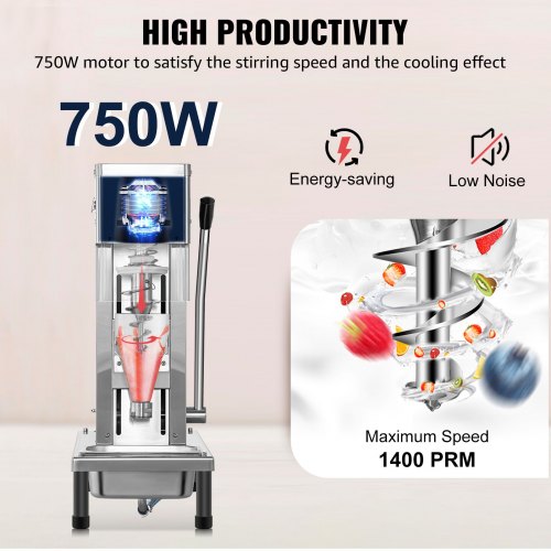Frozen Yogurt Blending Machine, Ice Cream Blending Machine 750W