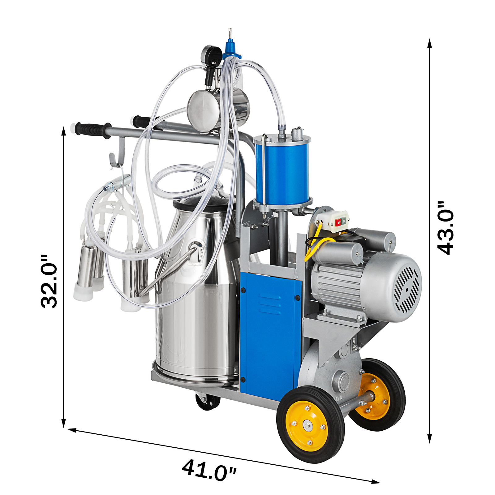 VEVOR Electric Milking Machine 1440 RPM 58 Cows per Hour Milker