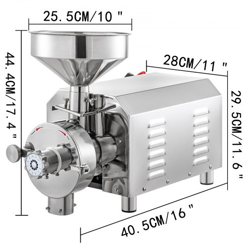 VEVOR Commercial Grinding Machine for Grain 2200W,Electric Stainless
