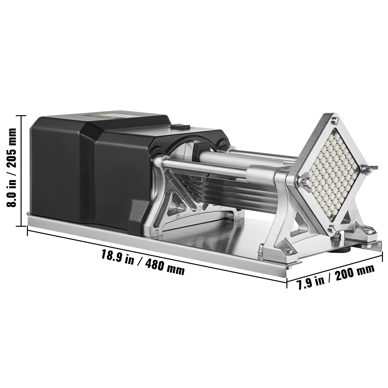 VEVOR Electric French Fry Cutter with 6mm 9mm 13mm and 8Wedge Blade Potato Chip Cutter Machine