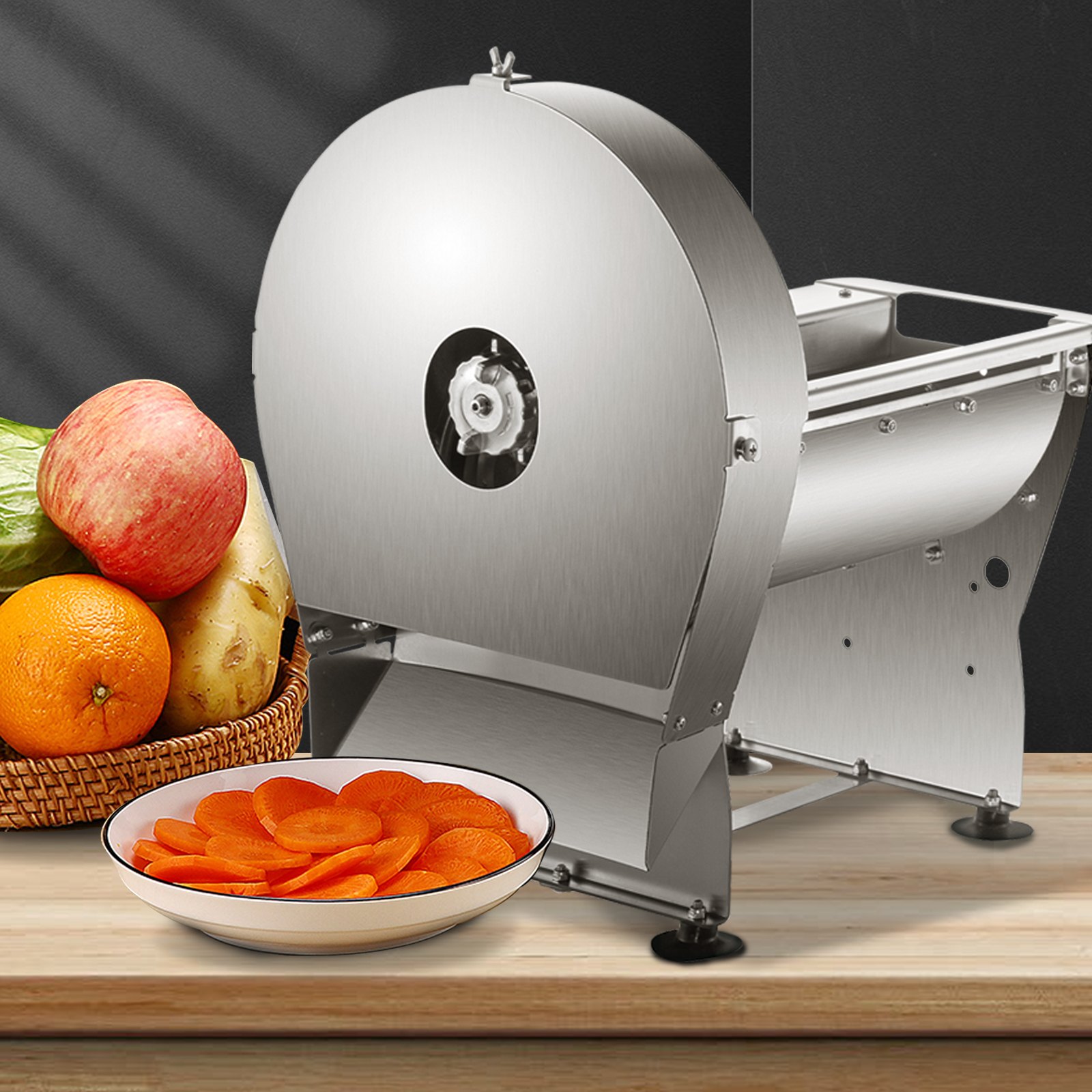 VEVOR Electric Food Slicer, 10In Manual Vegetable Fruit Slicer, 00.4