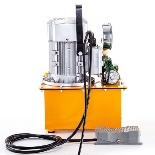 VEVOR 10152 PSI Hydraulic Electric Pump 750W Single Acting 110V Solenoid Pedal 7L Hydraulic
