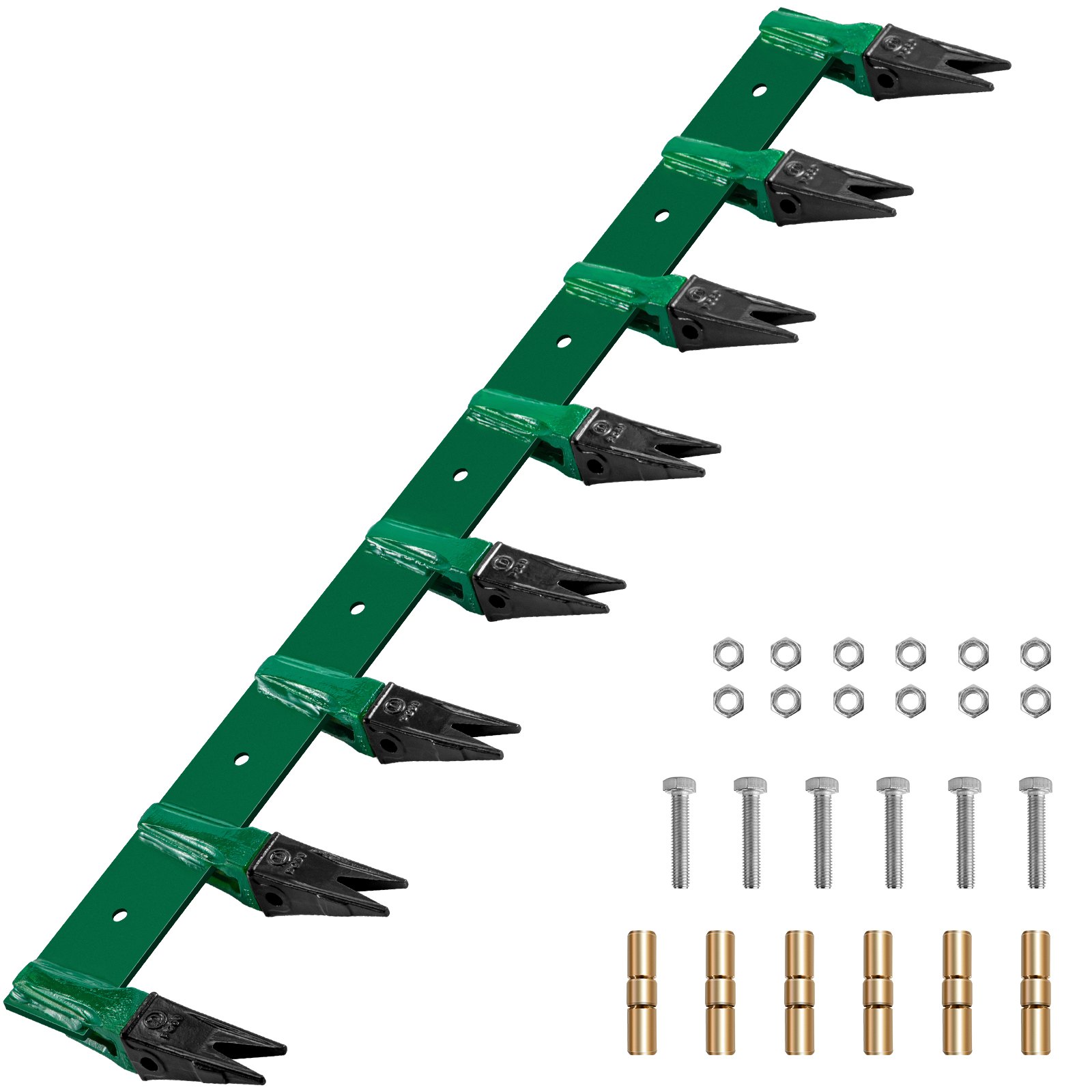 VEVOR Bucket Tooth Bar, 73" Piranha Tooth Bar, 8 Teeth Tractor Tooth