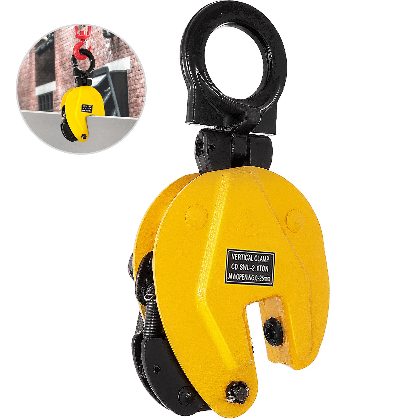 VEVOR 2T Plate Clamp 4400Lbs Plate Lifting Clamp Jaw Opening 0.6 inch