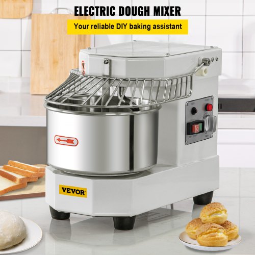 VEVOR Commercial Dough Food Mixer Spiral Dough Mixer w/ 7.3Qt Bowl