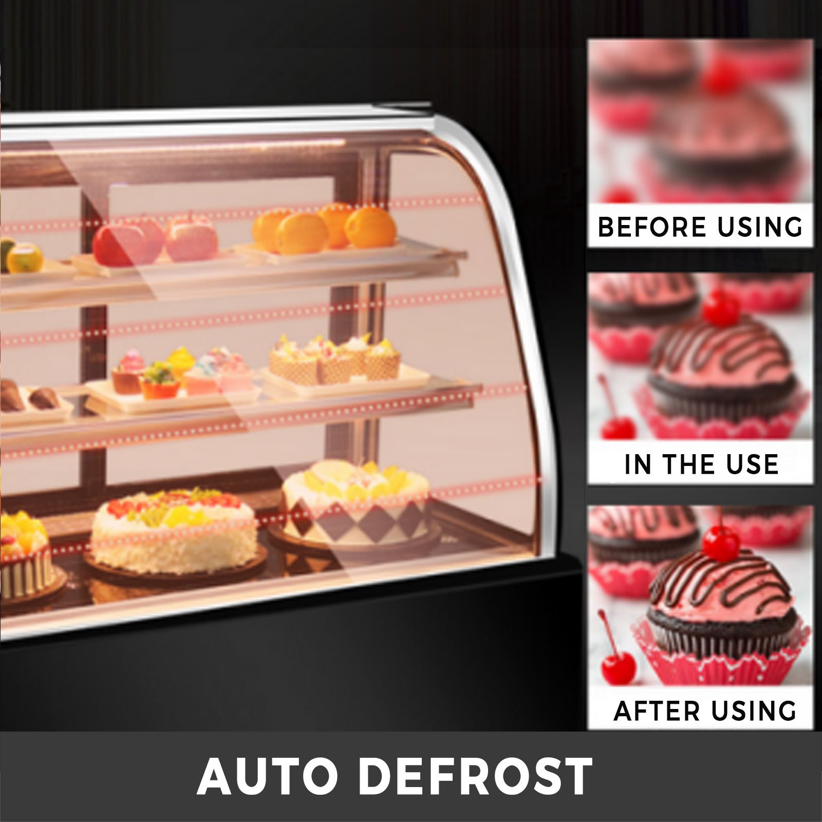 Refrigerated Bakery Display Case Countertop 100l Show Case