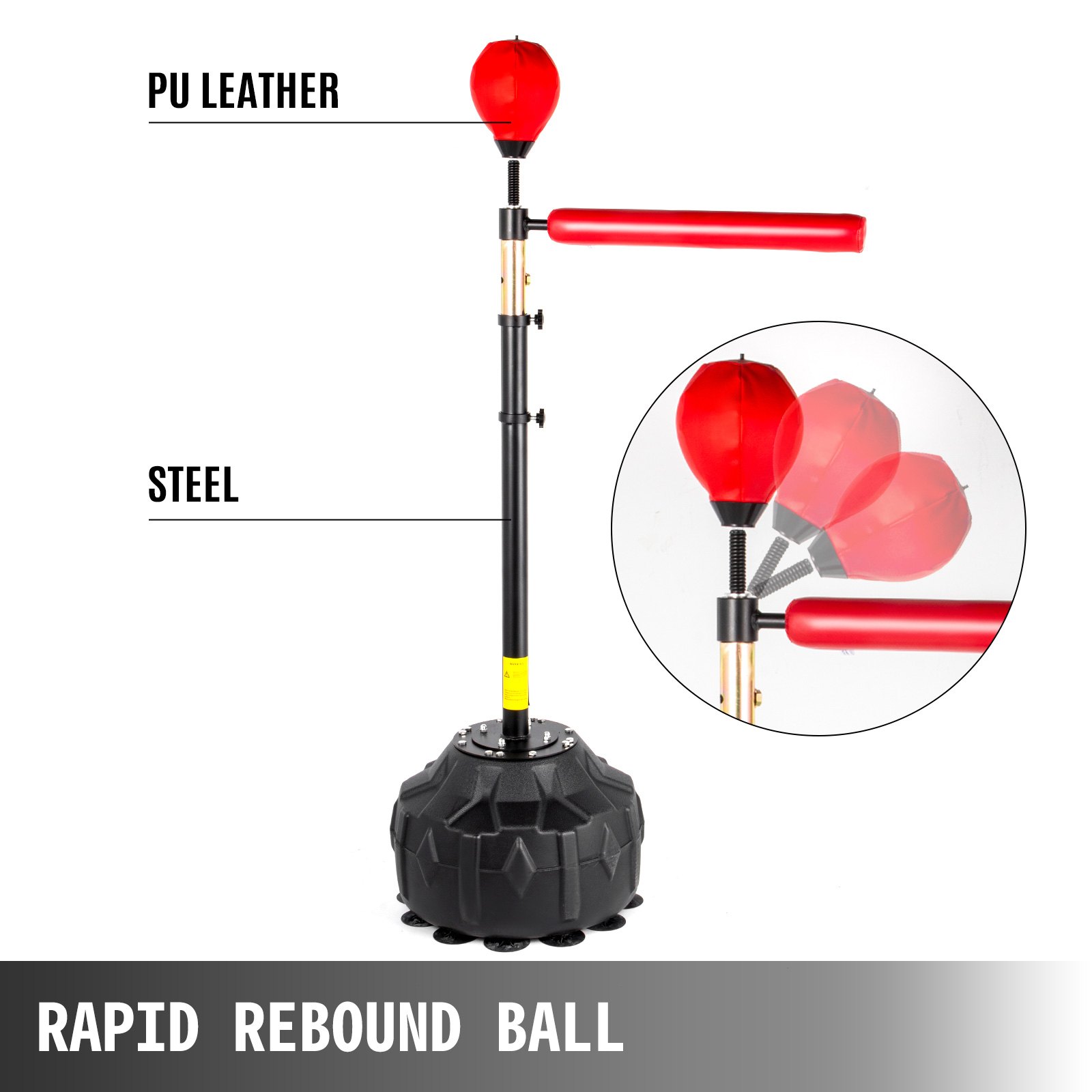 VEVOR Reflex Bag Freestanding Height Adjust, Spinning Bar Speed bag