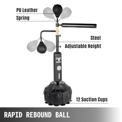 Spar Bar Happybuy Boxing Speed Trainer, Punching Bag Spinning Bar