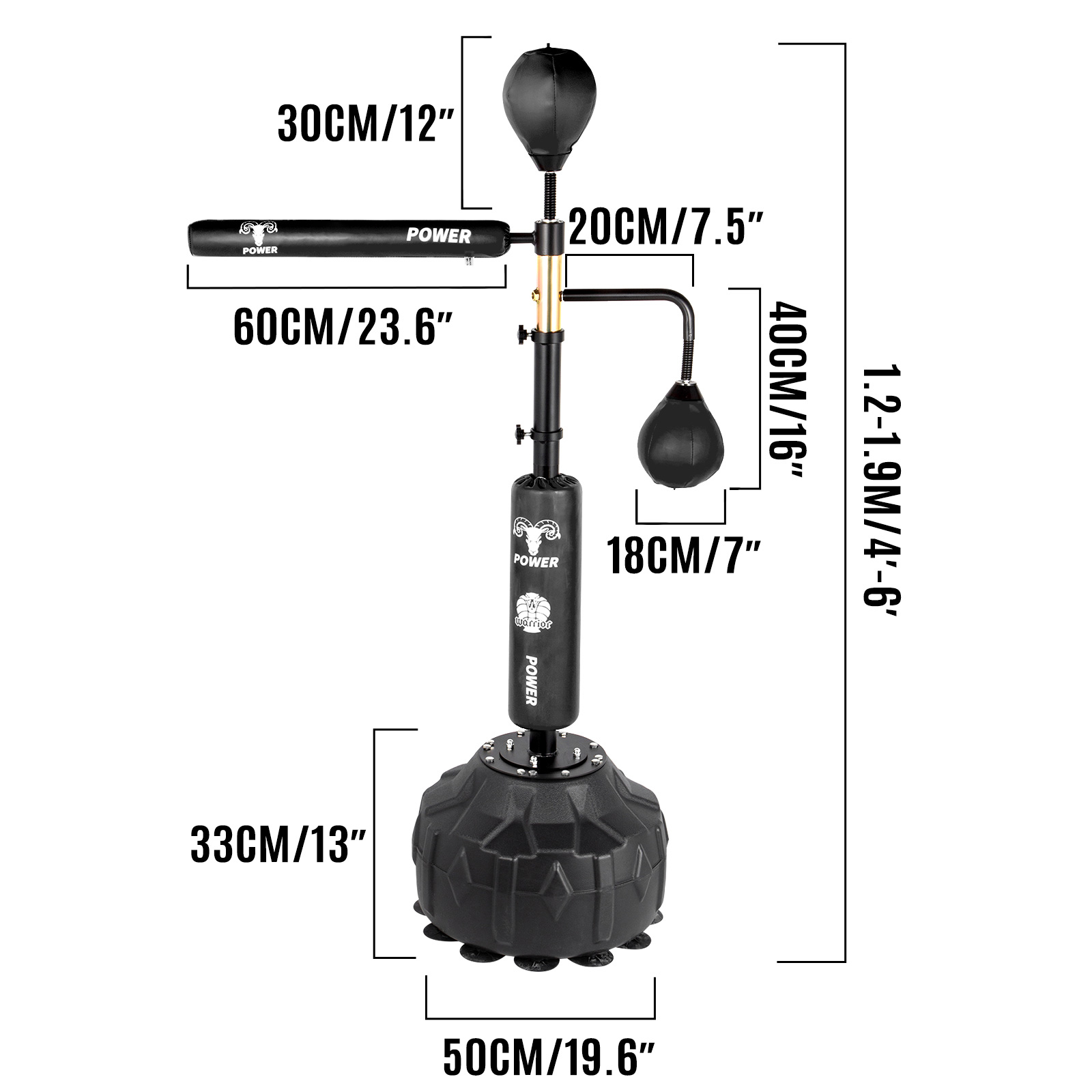 Boxingspinning Bar Freestanding Fitness Punch Adjustable Reflex Speed