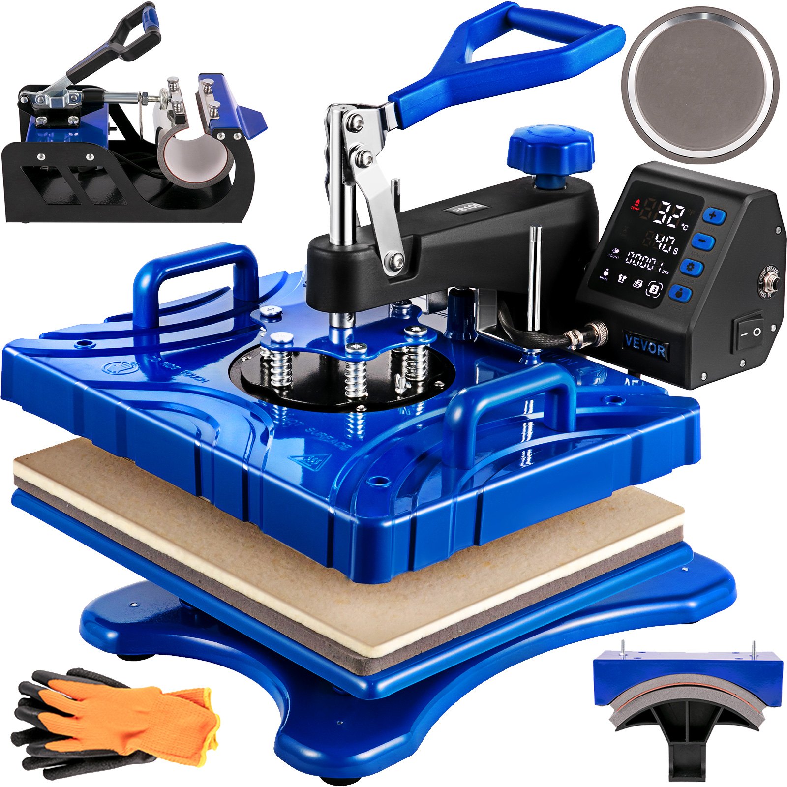 VEVOR Heat Press 12X15 Inch 5 in 1 Heat Press Machine 800W Heat Press