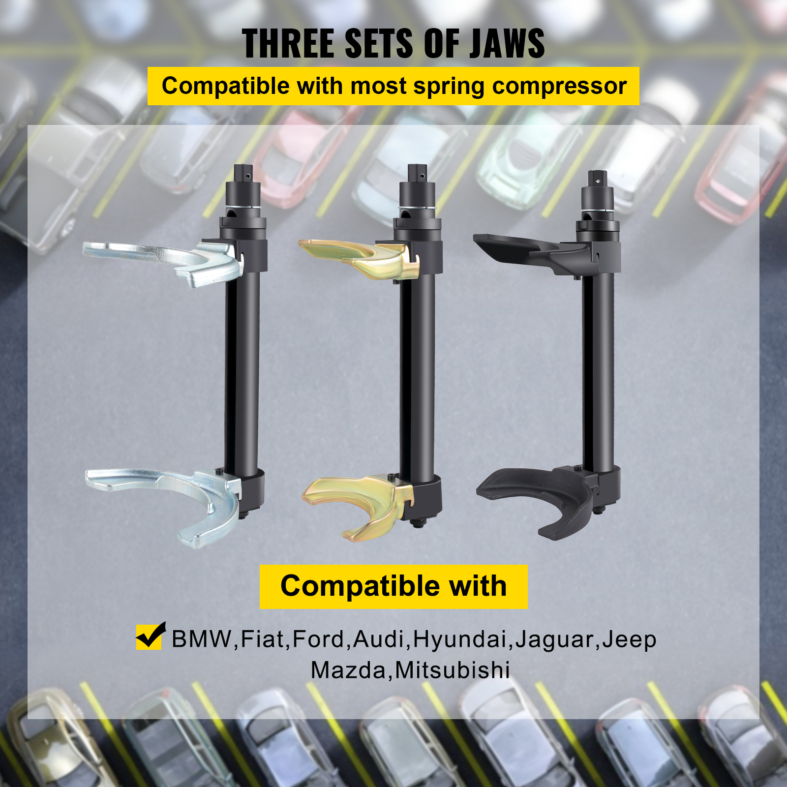 VEVOR Strut Spring Compressor, 3 Pairs Jaws Fork Spring Compressor Kit