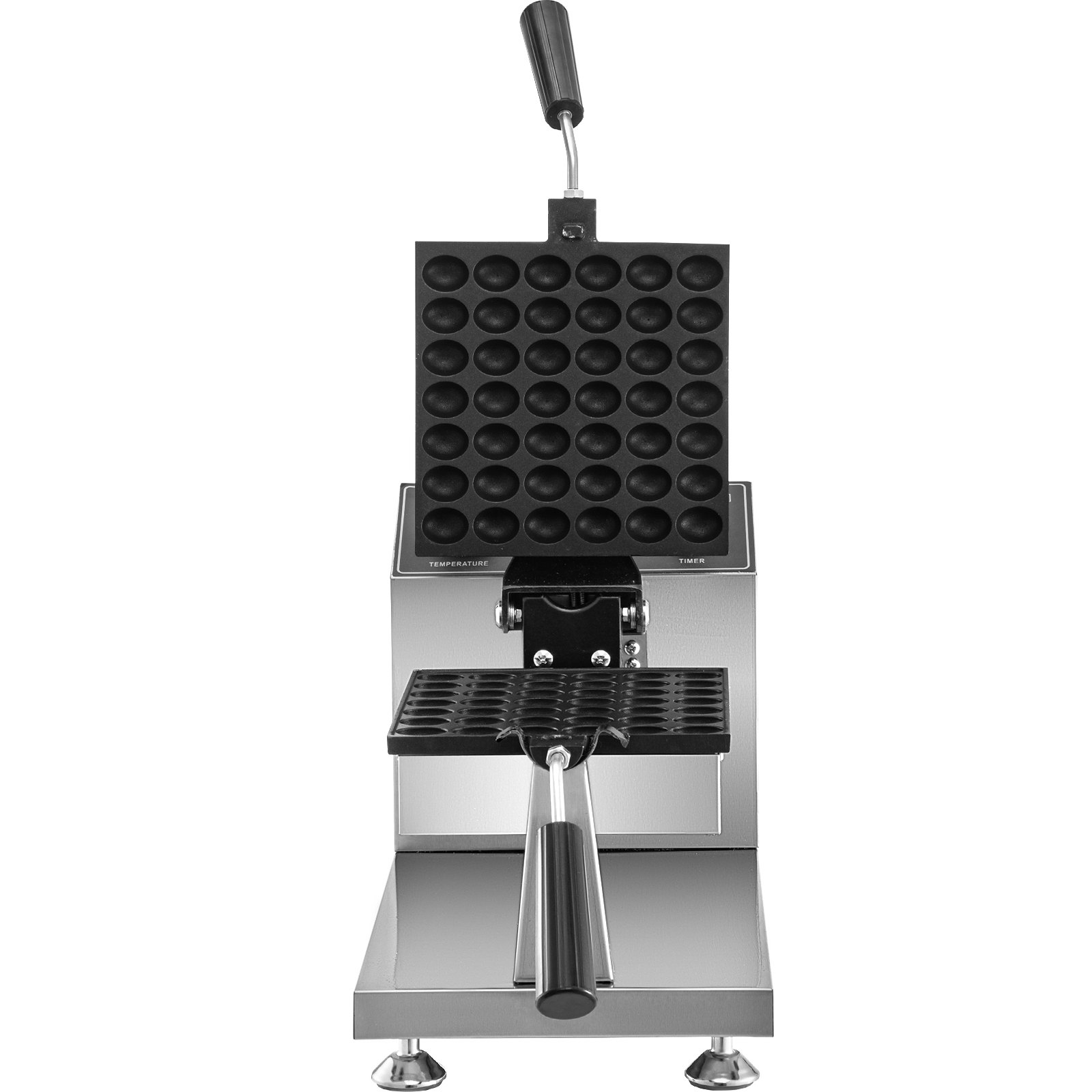 VEVOR Commercial Bubble Waffle Maker, 8" Square Mould, 1200W Egg Bubble