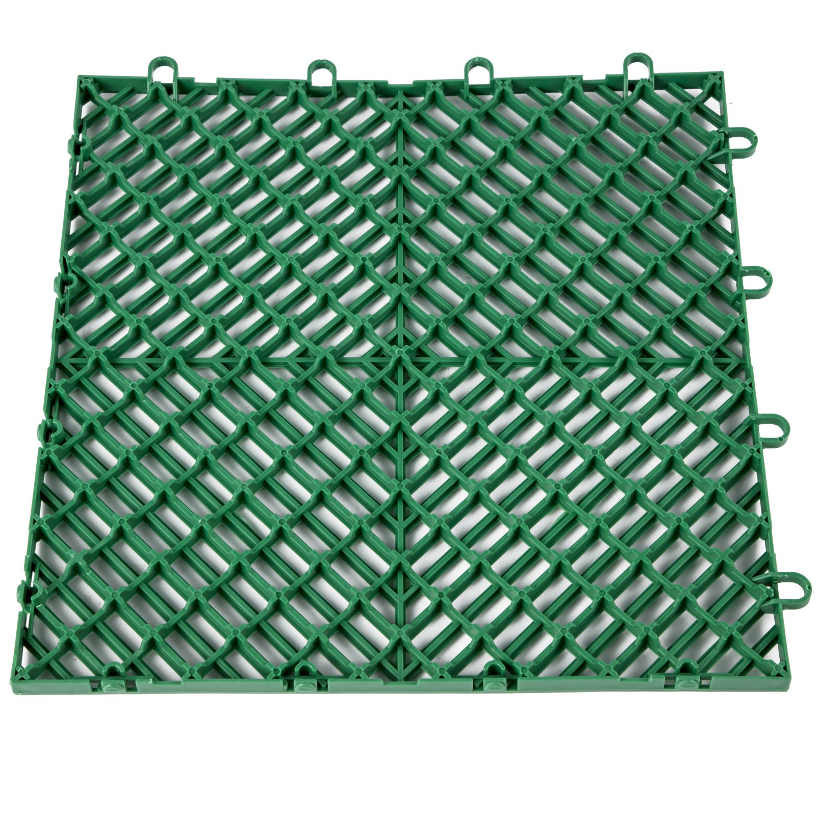 VEVOR Tiles Interlocking 25 PCS Green, Drainage Tiles 12x12x0.5 Inches
