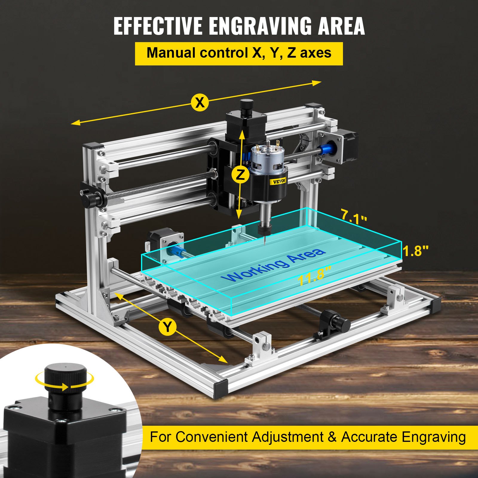 VEVOR Vevor 3 Axis 3018 Cnc Router Kit W/offline Controller Engraving ...