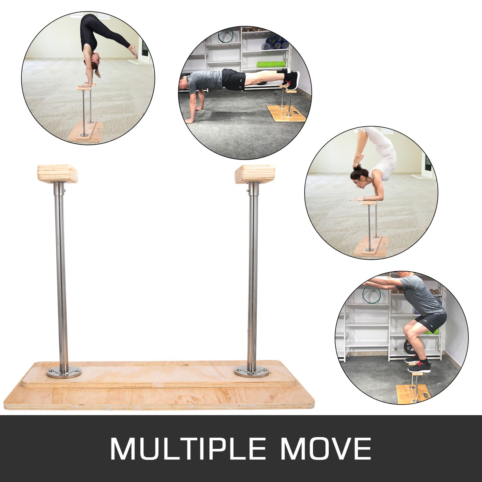 VEVOR 25'' Height Fiexed Handstand Canes, Gymnastic Yoga Inversion