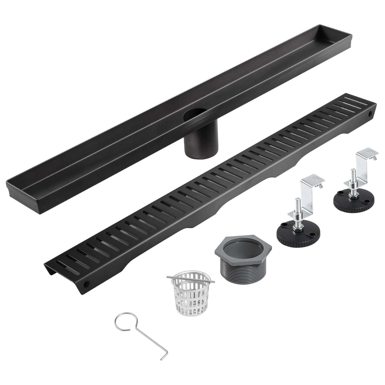 VEVOR Linear Drain 304 Stainless Steel Floor Drain 36x2.75in Linear ...