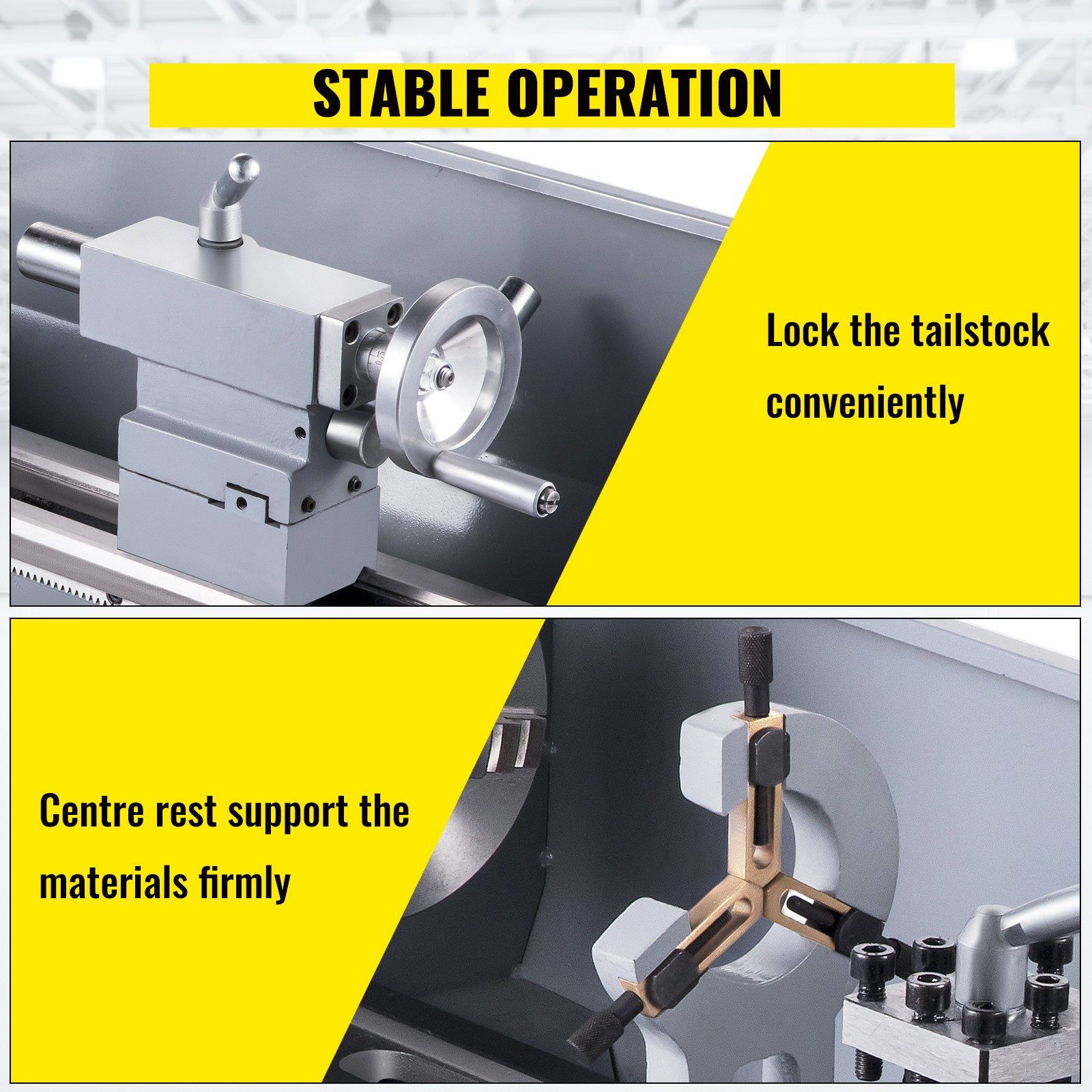 VEVOR Mini Metal Lathe Benchtop Machine 8.3" x 31.5" Working Lathe