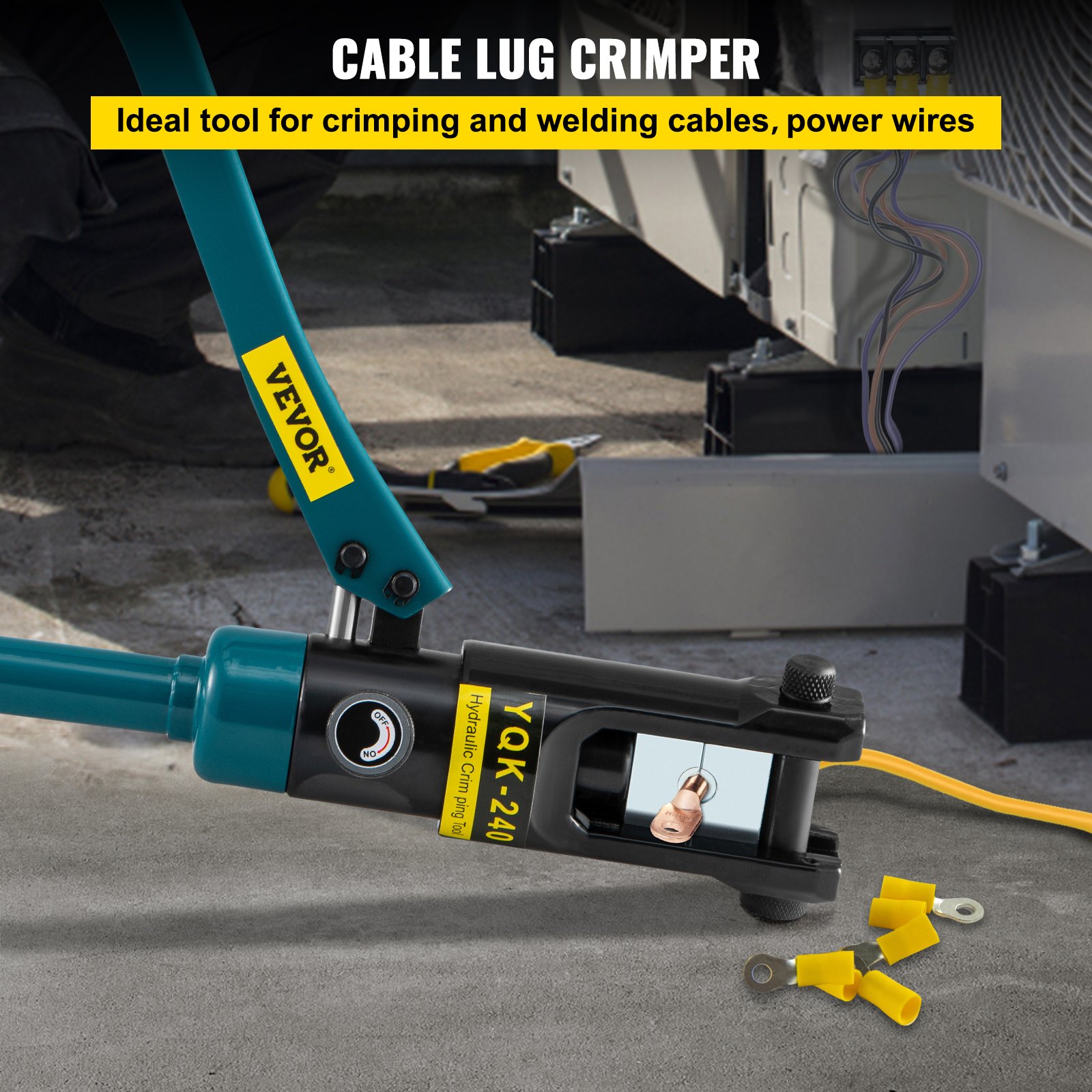 16 Ton Hydraulic Wire Battery Cable Lug Terminal Crimper Crimping Tool With 11 Dies YQK-300 - View #9