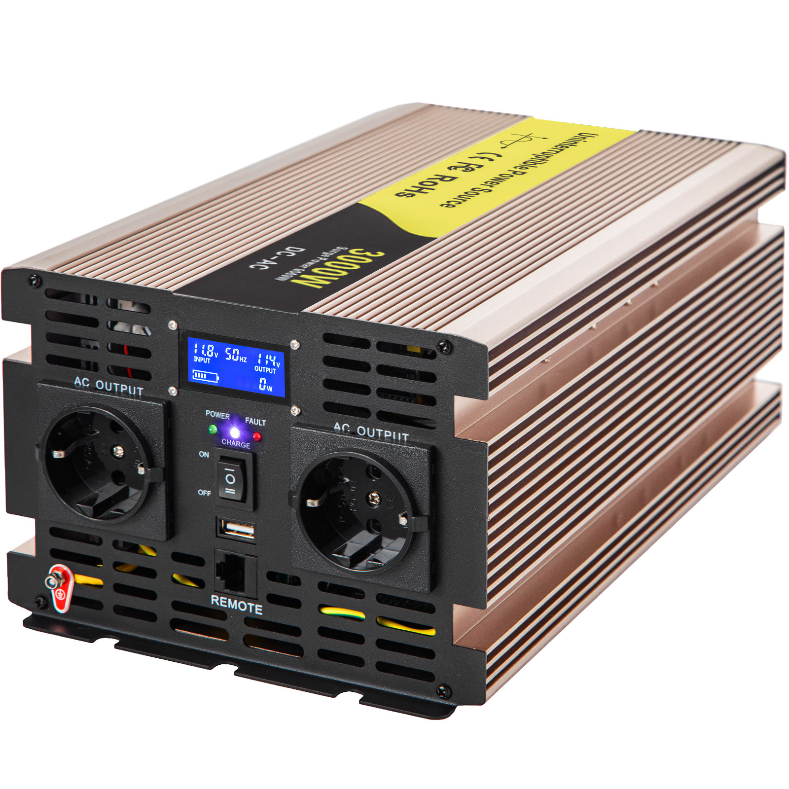 VEVOR Vevor Pure Sine Wave Inverter Power Inverter 3000w Dc12v To
