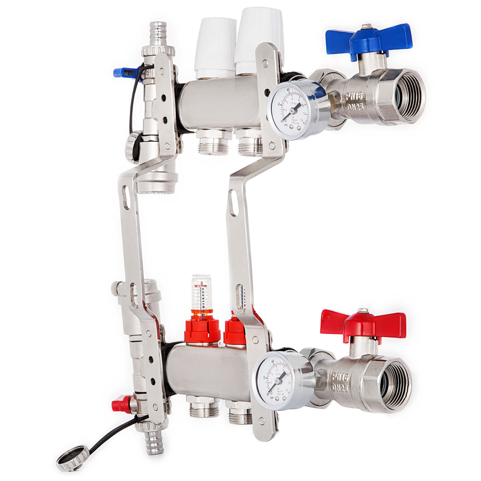 VEVOR 2branch Pex Radiant Floor Heating Manifold Set Leakproof