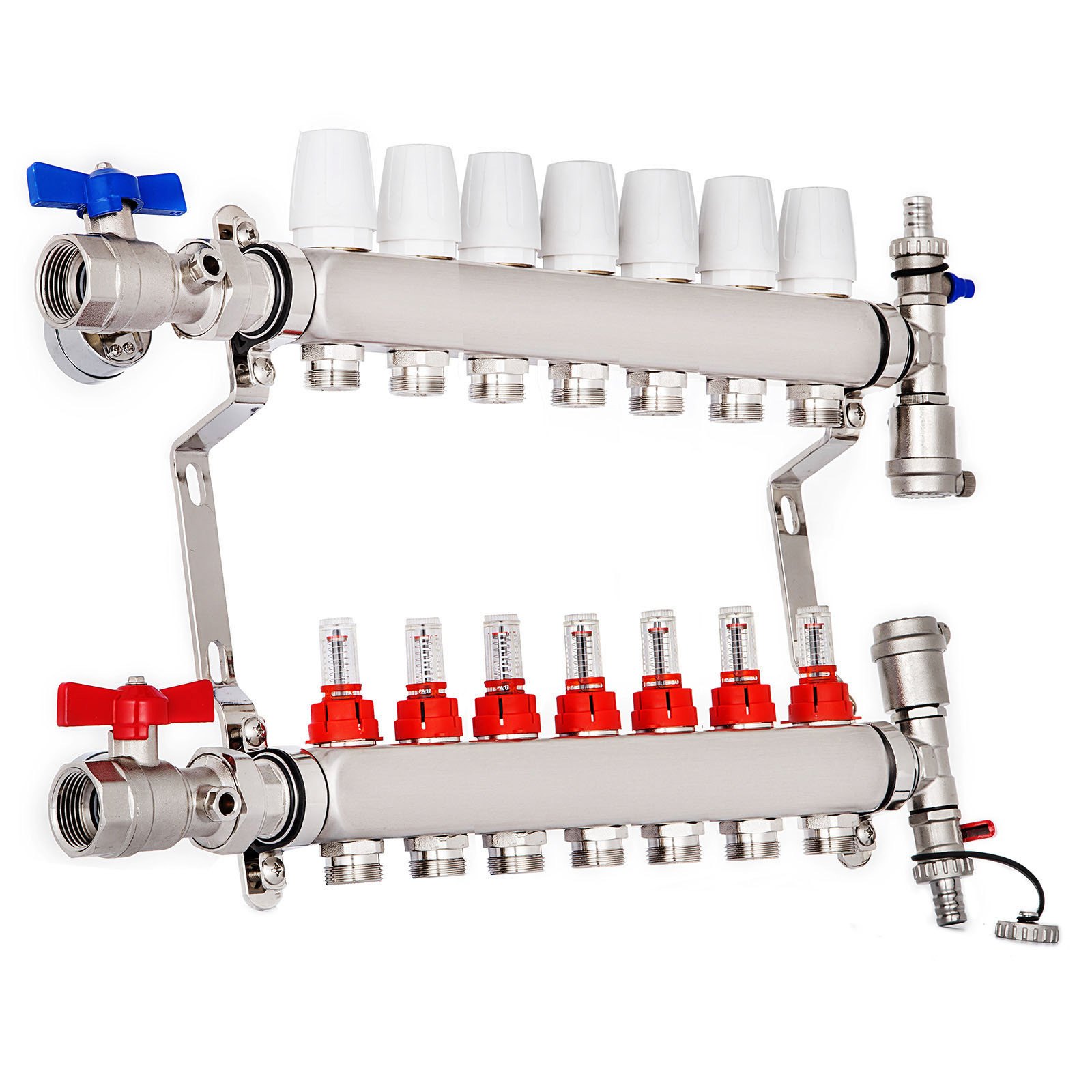 VEVOR VEVOR PEX Radiant Floor Manifold 7 Loop 1/2Inch Radiant