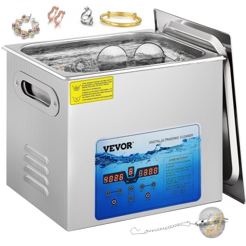 VEVOR Ultrasonic Cleaner, 36KHz40KHz Adjustable Frequency, 10L 110V
