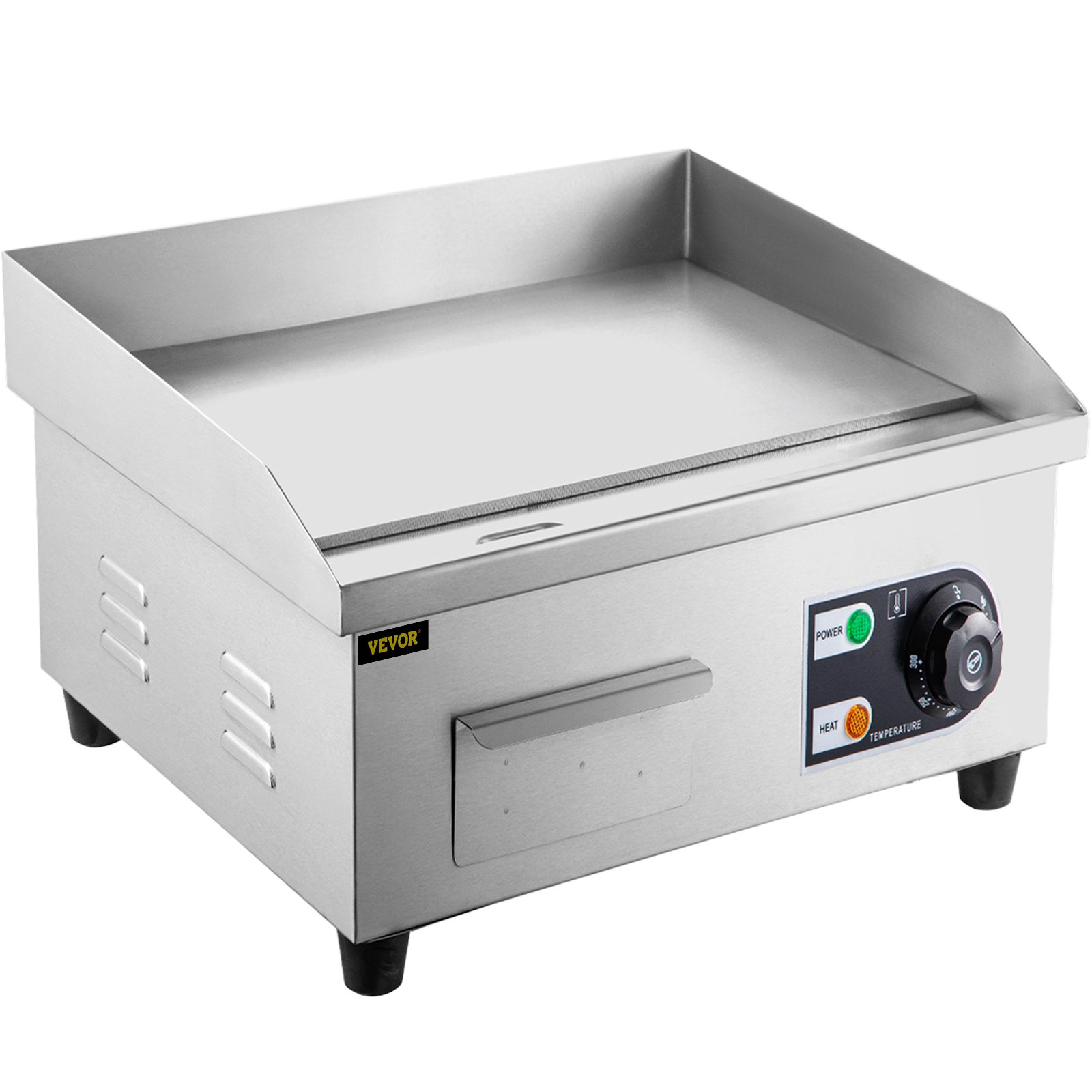 VEVOR 14" Electric Countertop Flat Top Griddle 110V 1500W NonStick