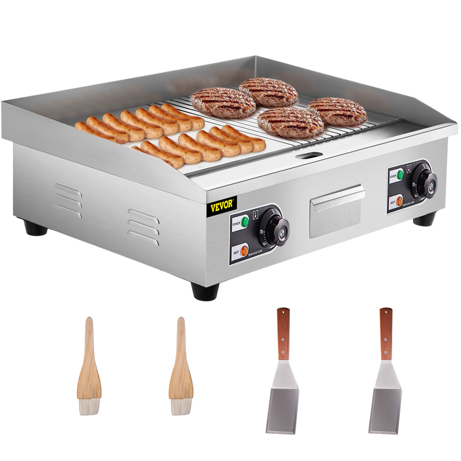 Electric Grill Grooved And Flat Top Grill Combo 30-inch Commercial ...