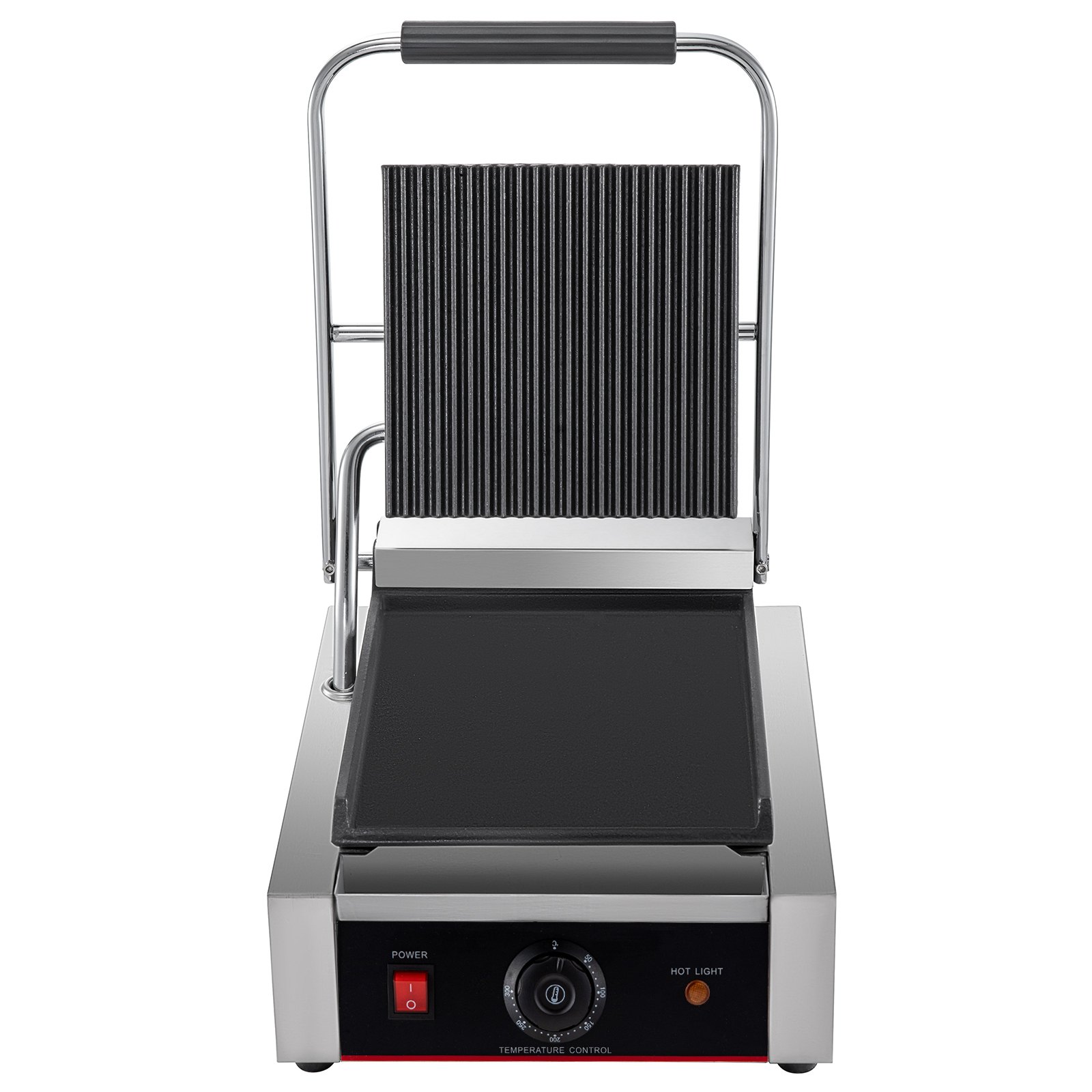 VEVOR Commercial Sandwich Panini Press Grill,110V 1800W Up Grooved and