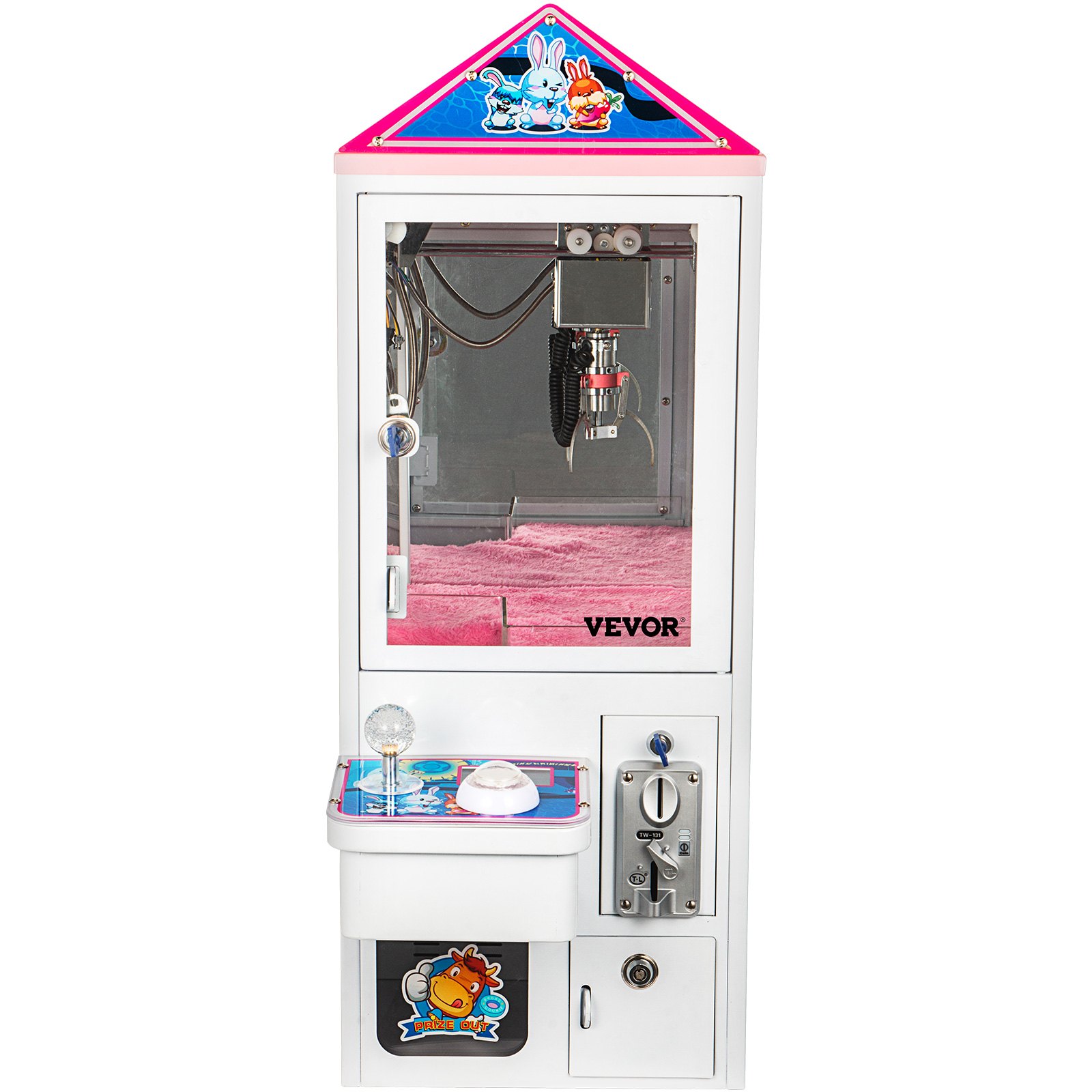 Vevor 110v Mini Claw Crane Machine Metal Case Bar Candy Toy Catcher