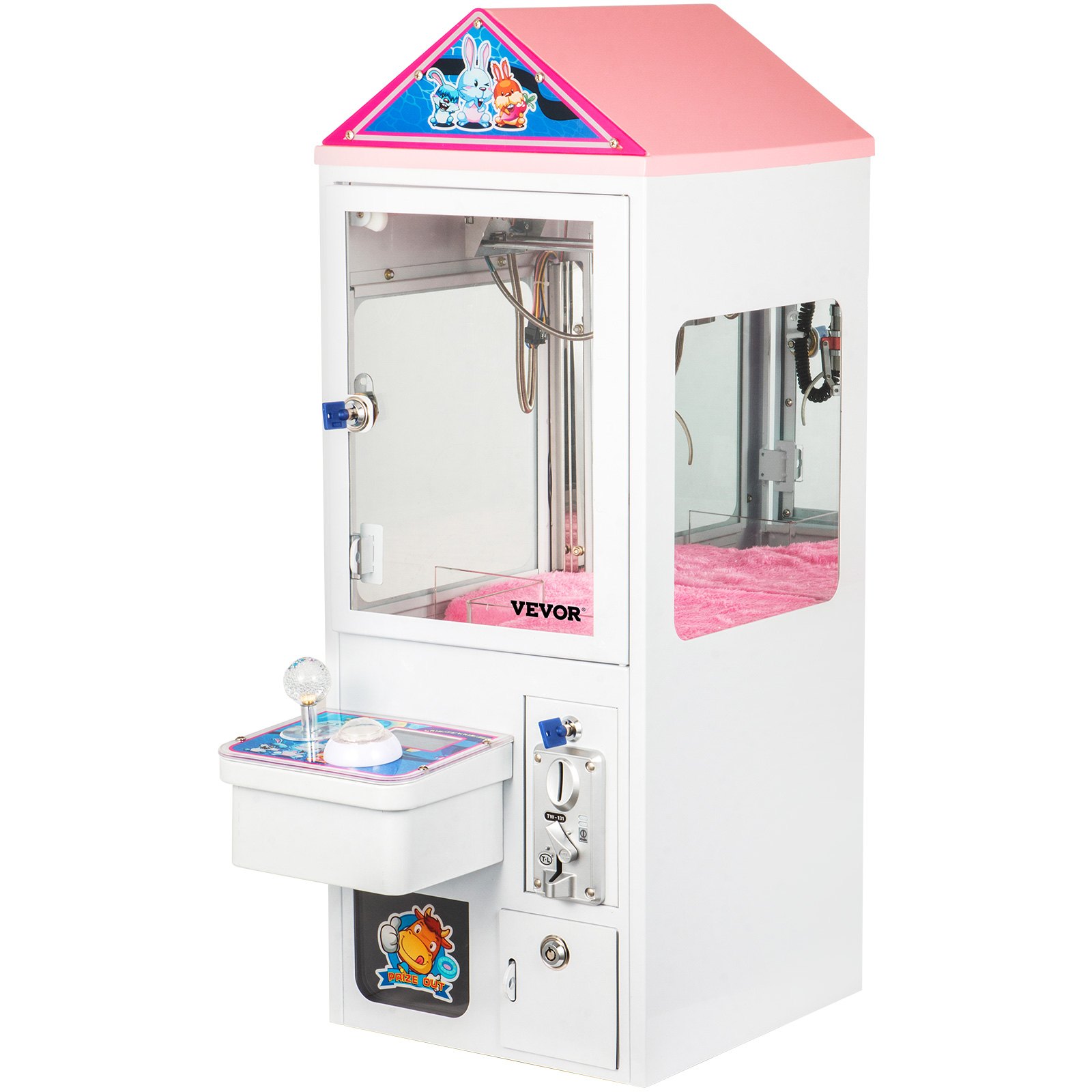 Vevor 110v Mini Claw Crane Machine Metal Case Bar Candy Toy Catcher ...