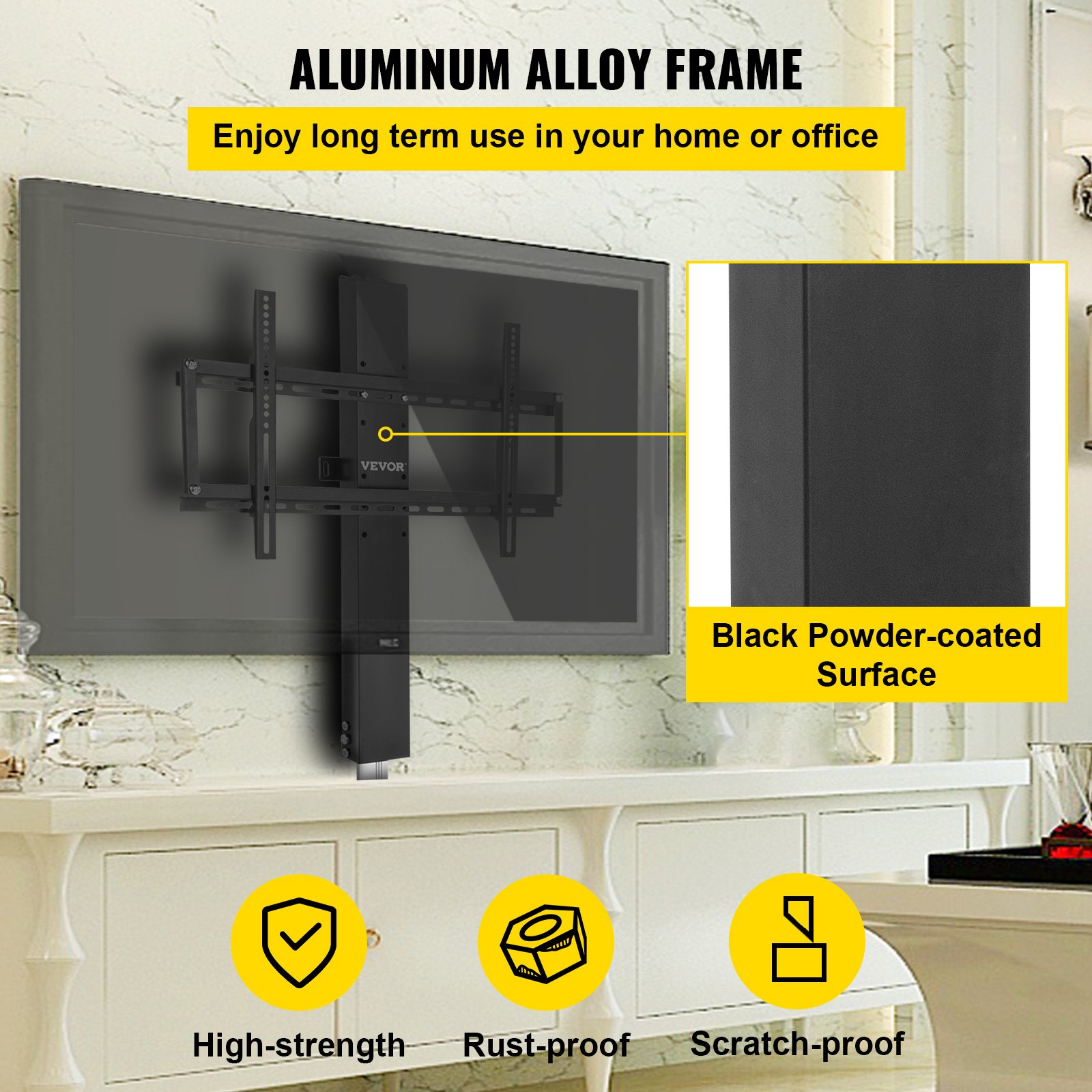 VEVOR Motorized TV Lift Stroke Length 31 Inches Motorized TV Mount Fit