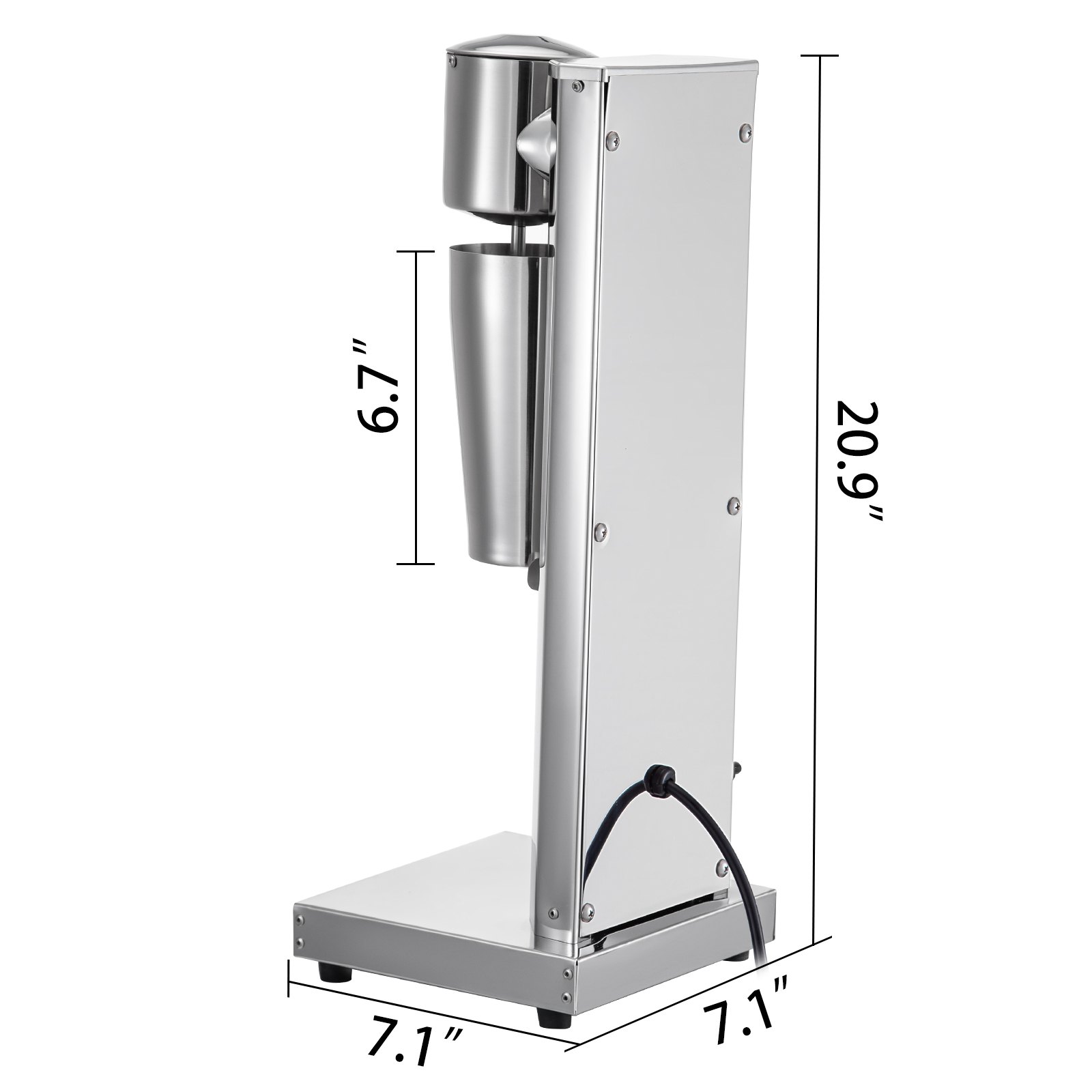 Single Head Commercial Milkshake Machine Stainless Steel Mixing Cup Drink Mixer 110V 16000 RPM Ice Cream Maker Milkshake Juicers For Milk, Suitable In