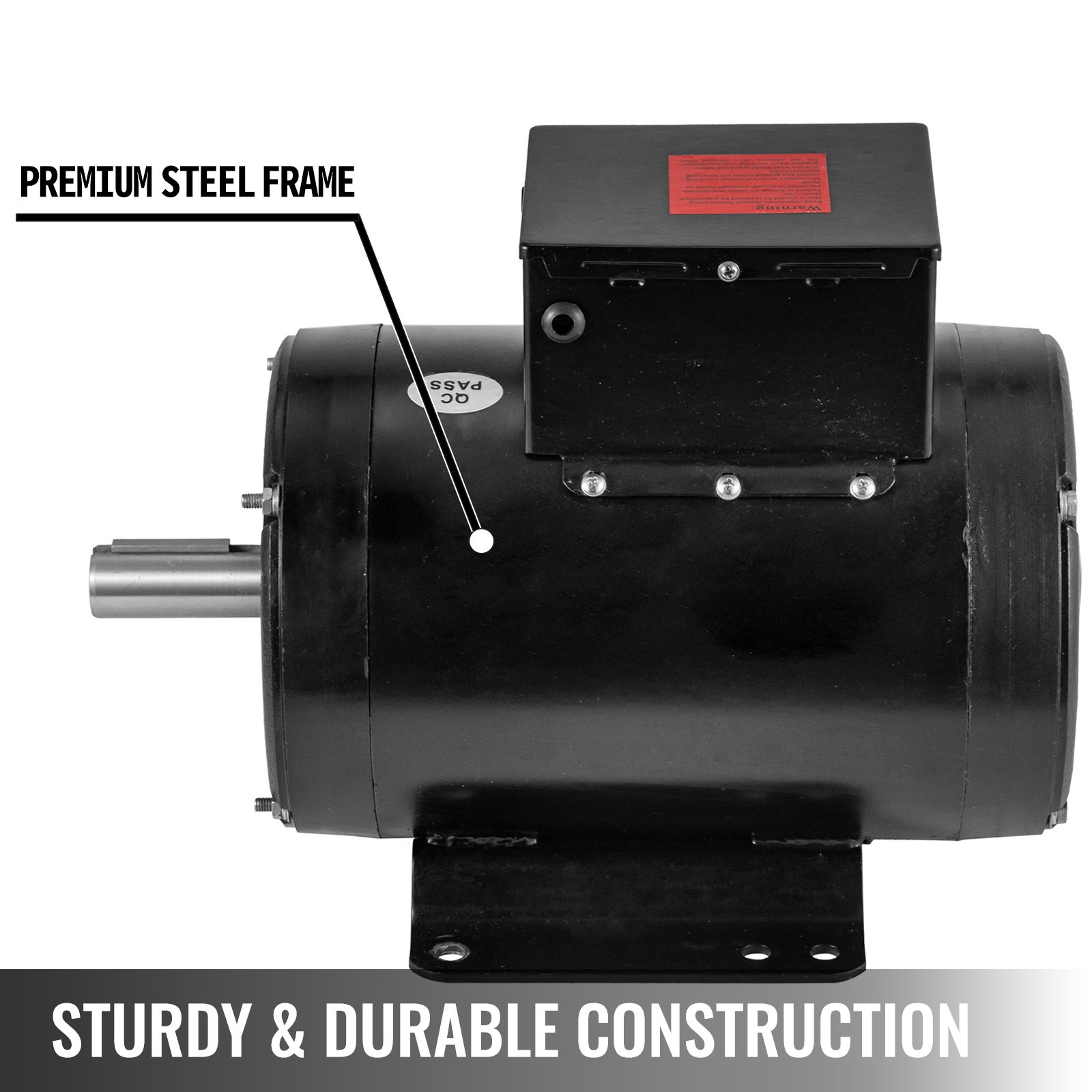 VEVOR Air Compressor Motor, 7.5 HP, Nameplate RPM 3450 CapacitorStart